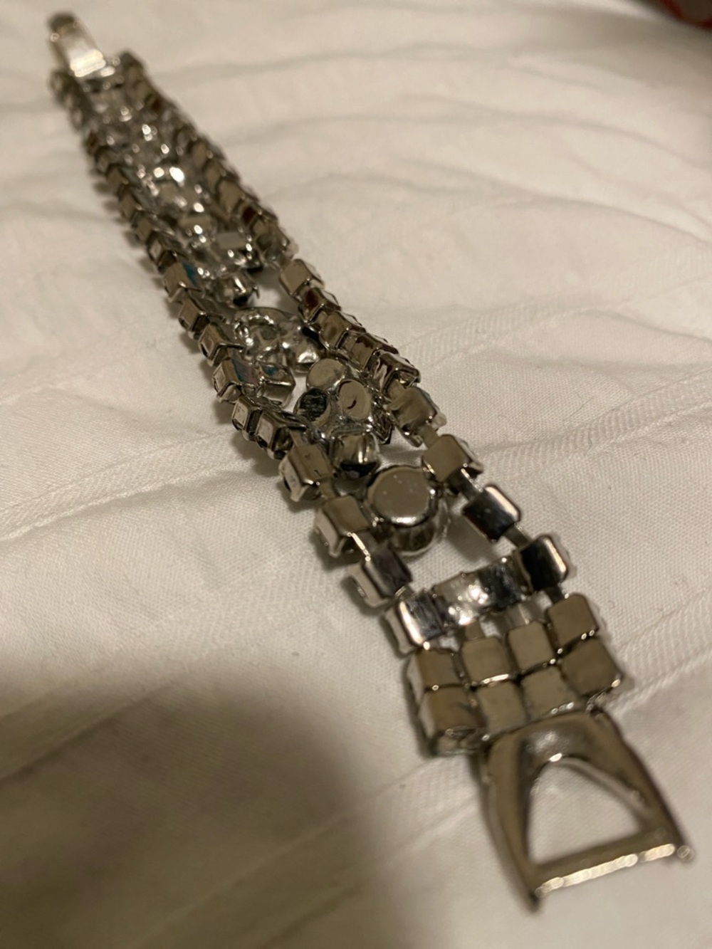 Vintage Blue Rhinestone Bracelet - Picture 10 of 10
